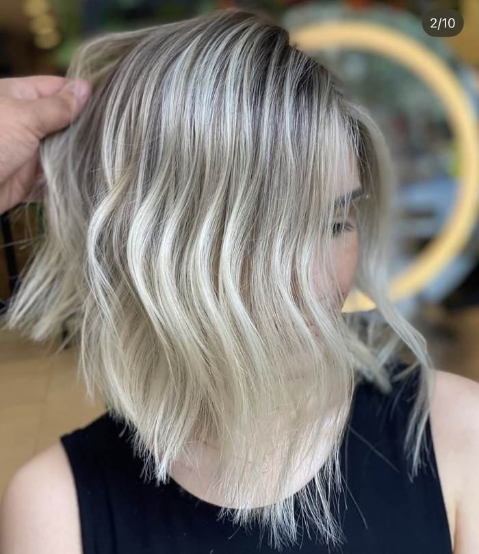 Kısa airtouch, temiz sarı geçiş — The Nua Hair